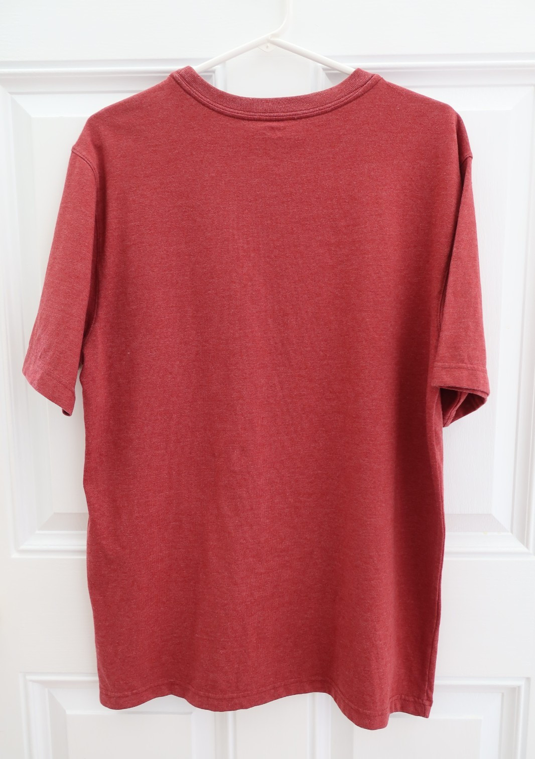 Outdoor Life River Washed Tee Shirt Mens Medium Red Pocket Short Sleeve