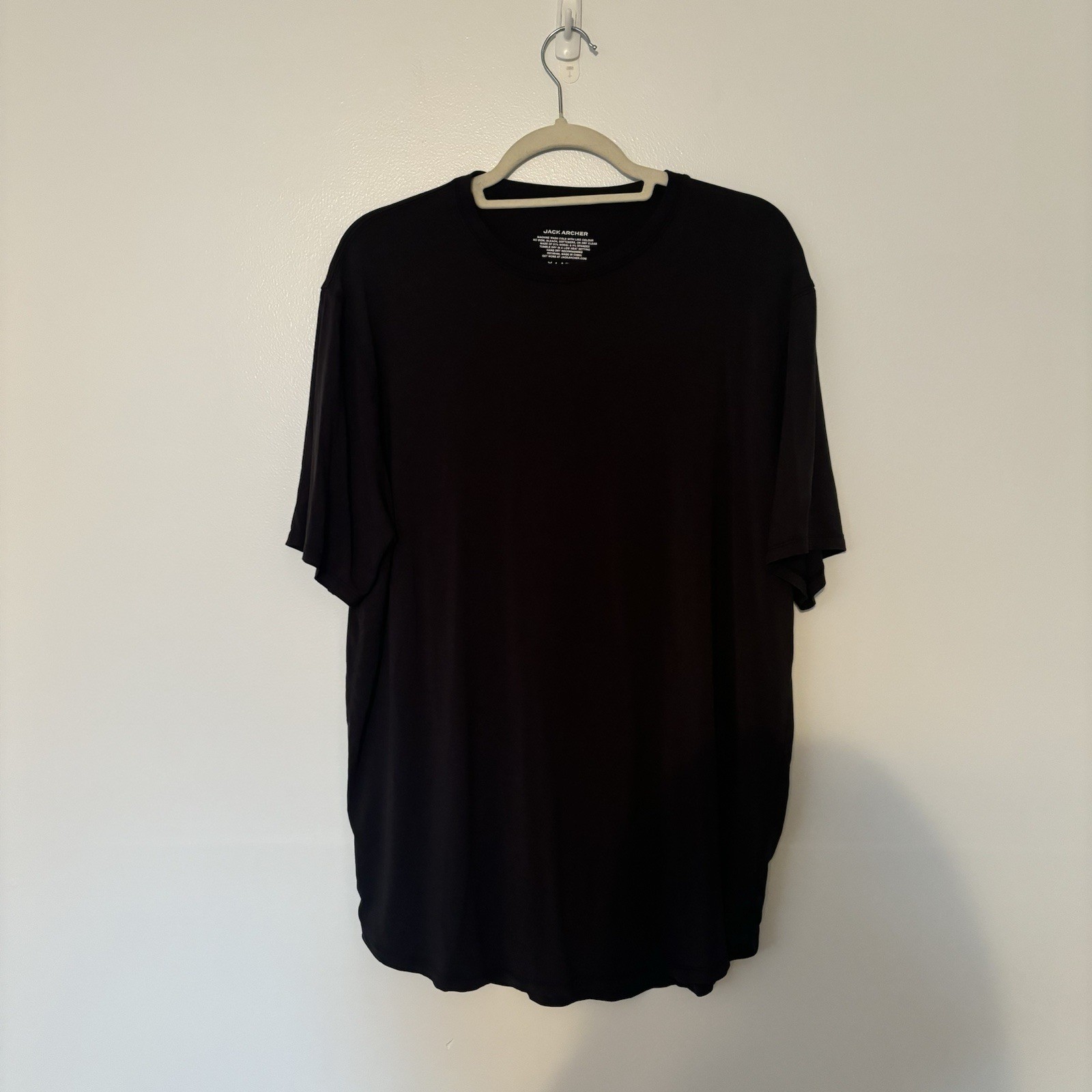 Jack Archer Anytime Tee Black Size XL Men’s Modal Blend Soft Fabric Stretch