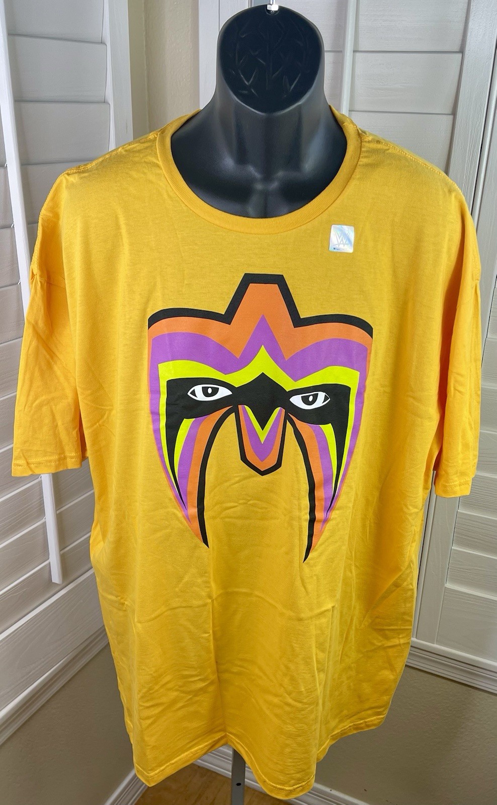The Ultimate Warrior Wrestling ‘Mask’ WWE/WWF Gold T-Shirt, Men’s Size 3XL, NWOT