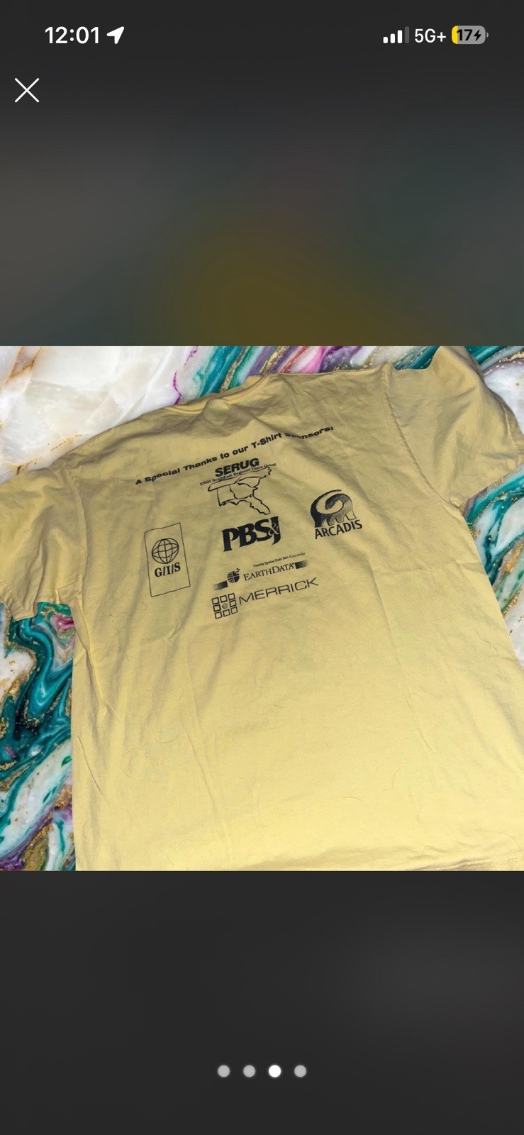 VintageHanes Beefy-T Men’s Yellow Graphic Print Crew Neck Short Sleeve T-Shirt L