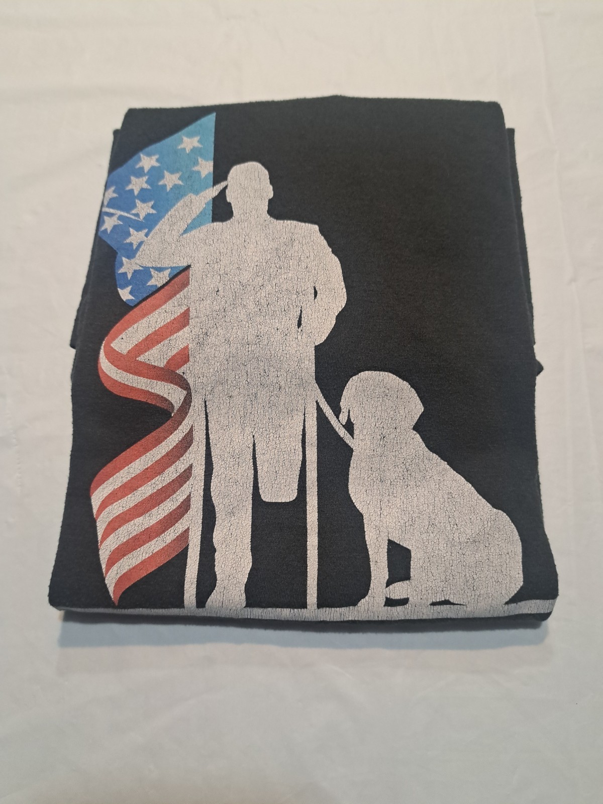 K9’s For Warriors T Shirt Size Large K9s Strong USA Flag Service Dog USA