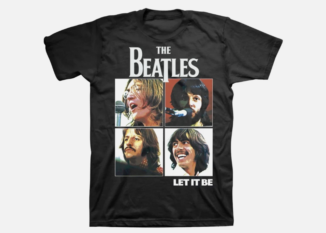 Let It Be T-Shirt Beatles T-shirt Black unisex Gift Family