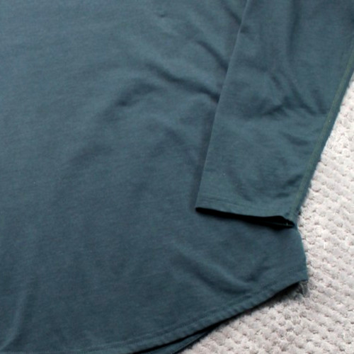BYLT Shirt Mens XL Green Blue Drop Cut Long Sleeve BYLT Blend Basics Stretch Tee