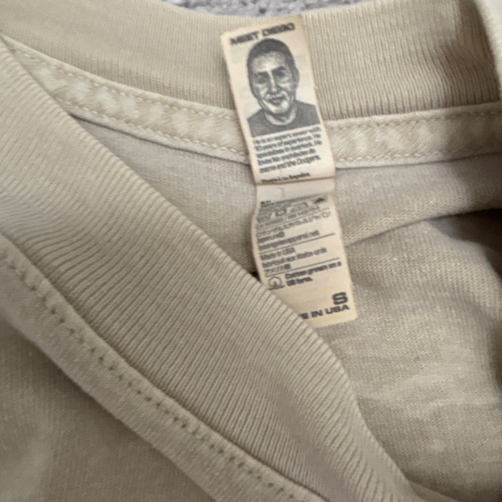 Next Level Beige Men’s Small T-Shirt FREE SHIPPING