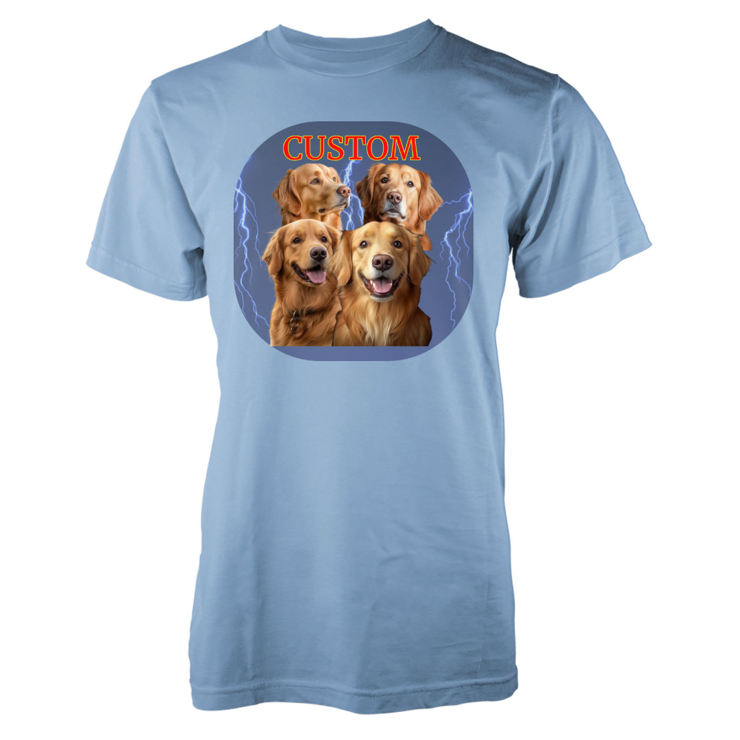 Custom Vintage Bootleg Pet Shirt Pet Photo + Name Custom Dog Portrait Adult Gift