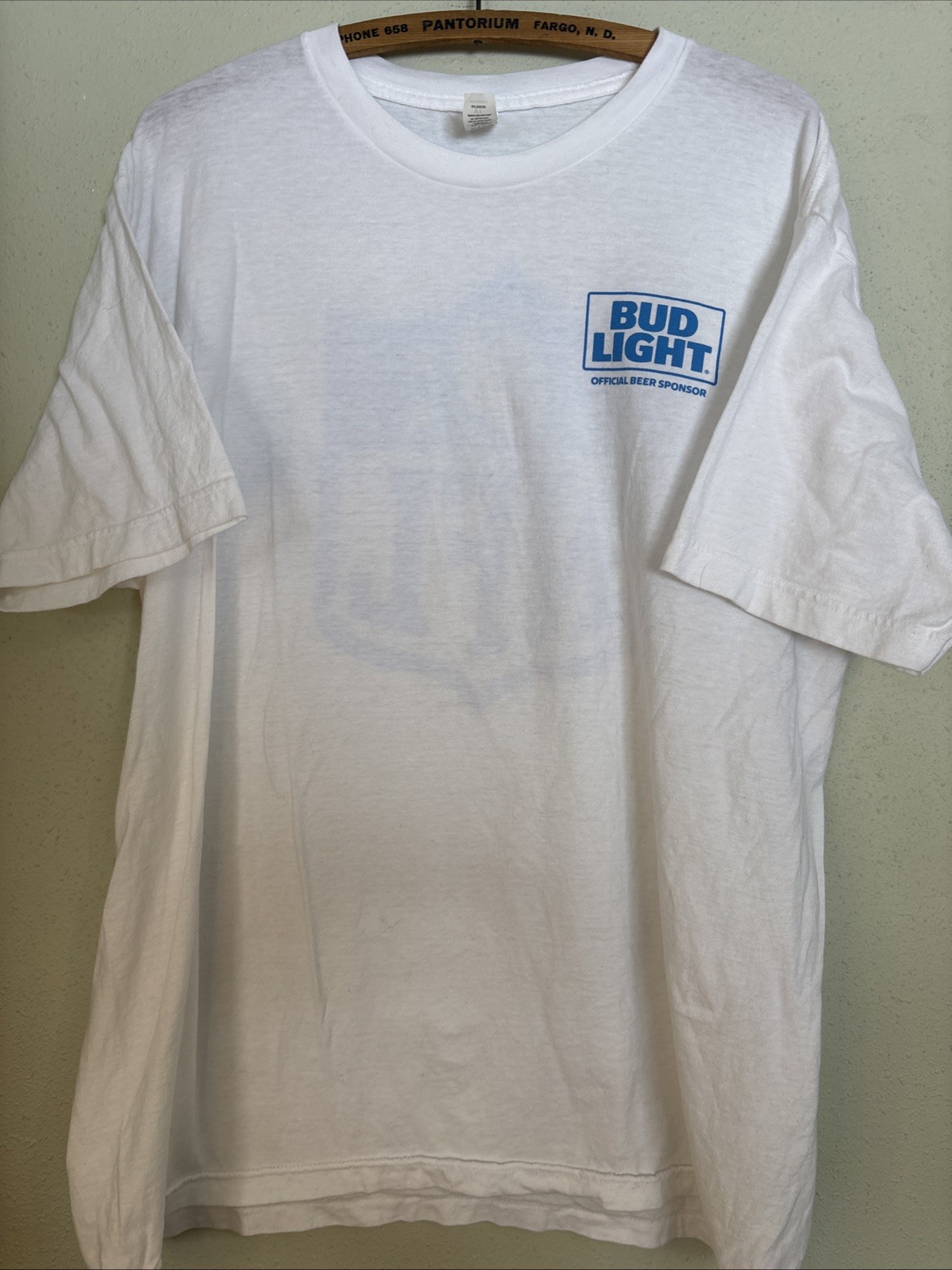 Anheuser-Busch Bud Light NFL Busch Beer T-Shirt XLarge Tultex White