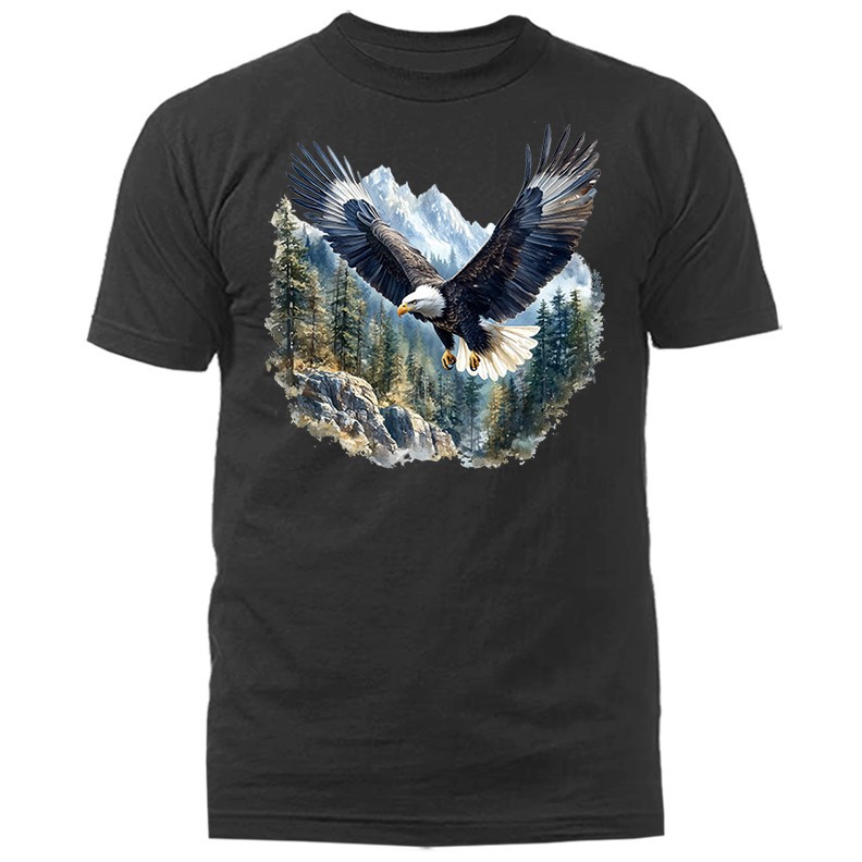 American Bald Eagle Mountain Wildlife Wilderness Nature T-shirt
