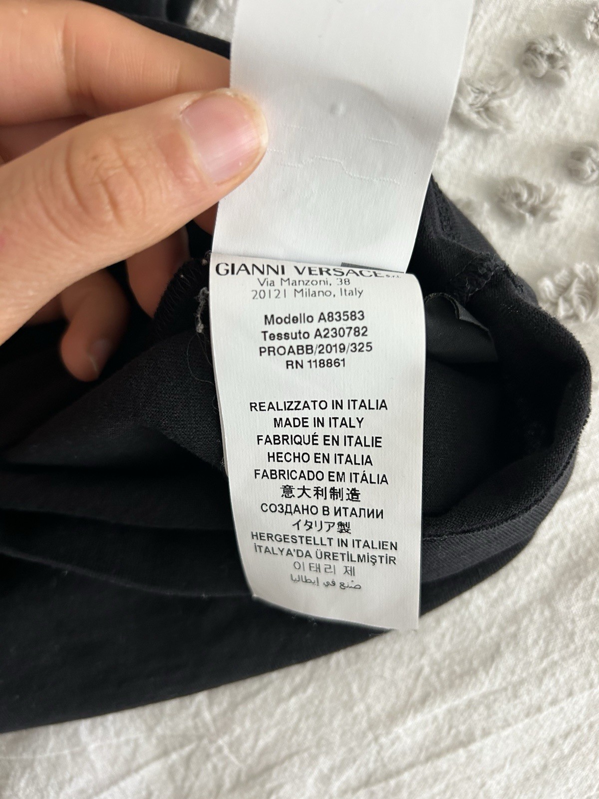 Versace black Dragon Insert Tshirt Men’s Medium