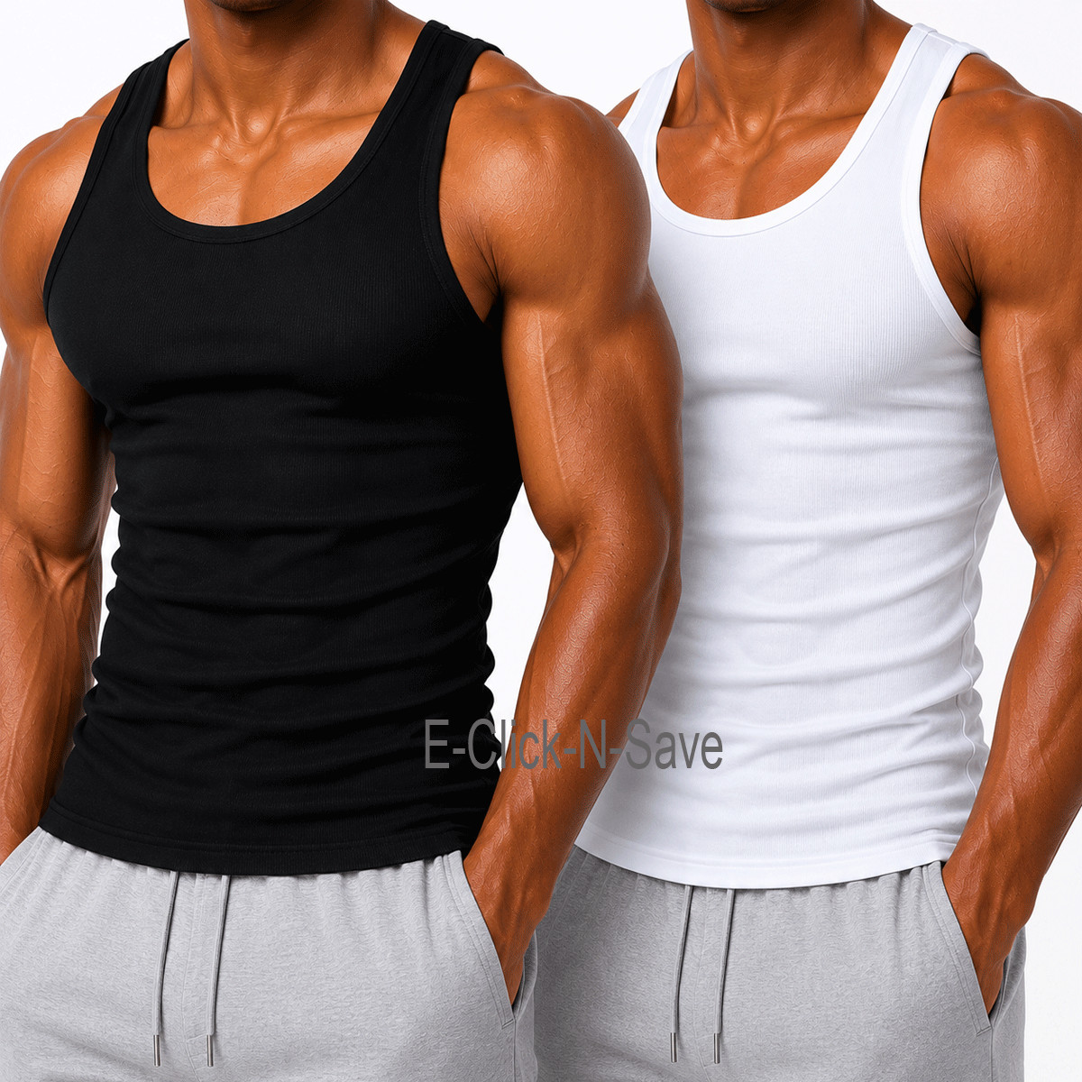 3, 6 Pack Mens 100% Cotton Ribbed A-Shirts Undershirts Wife Beater NEW Tank Tops