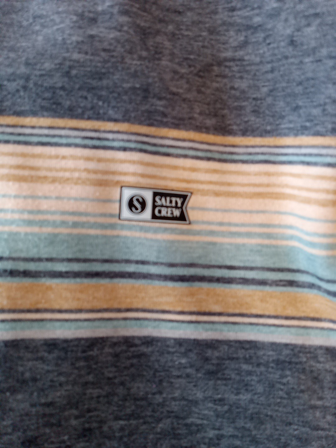 Salty Crew Men’s Striped Hooded Shirt Lightweight Sz M UV Protection