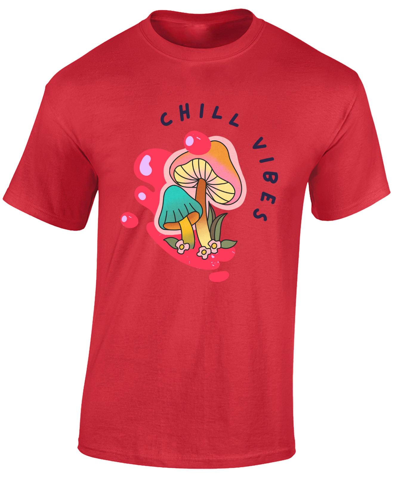 CHILL VIBES MENS T SHIRT FUNNY SUMMER HOLIDAY CLOTHING CASUAL NICE TOP