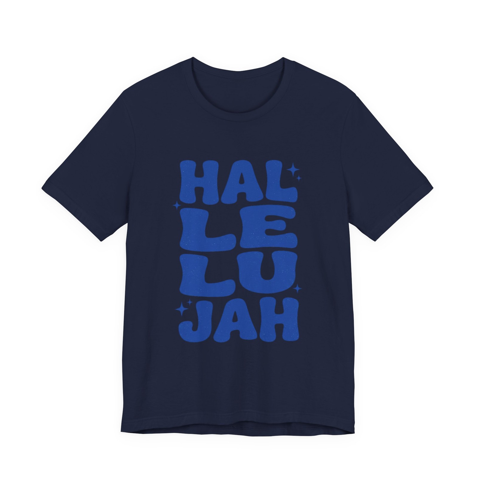 Hallelujah Retro Script Tee | Christian faith typography