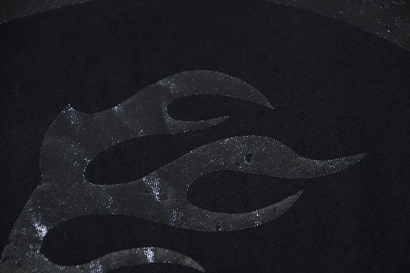 Men’s Hell star Classic Big Logo Water Printed Short sleeved T-shirt 2 Black