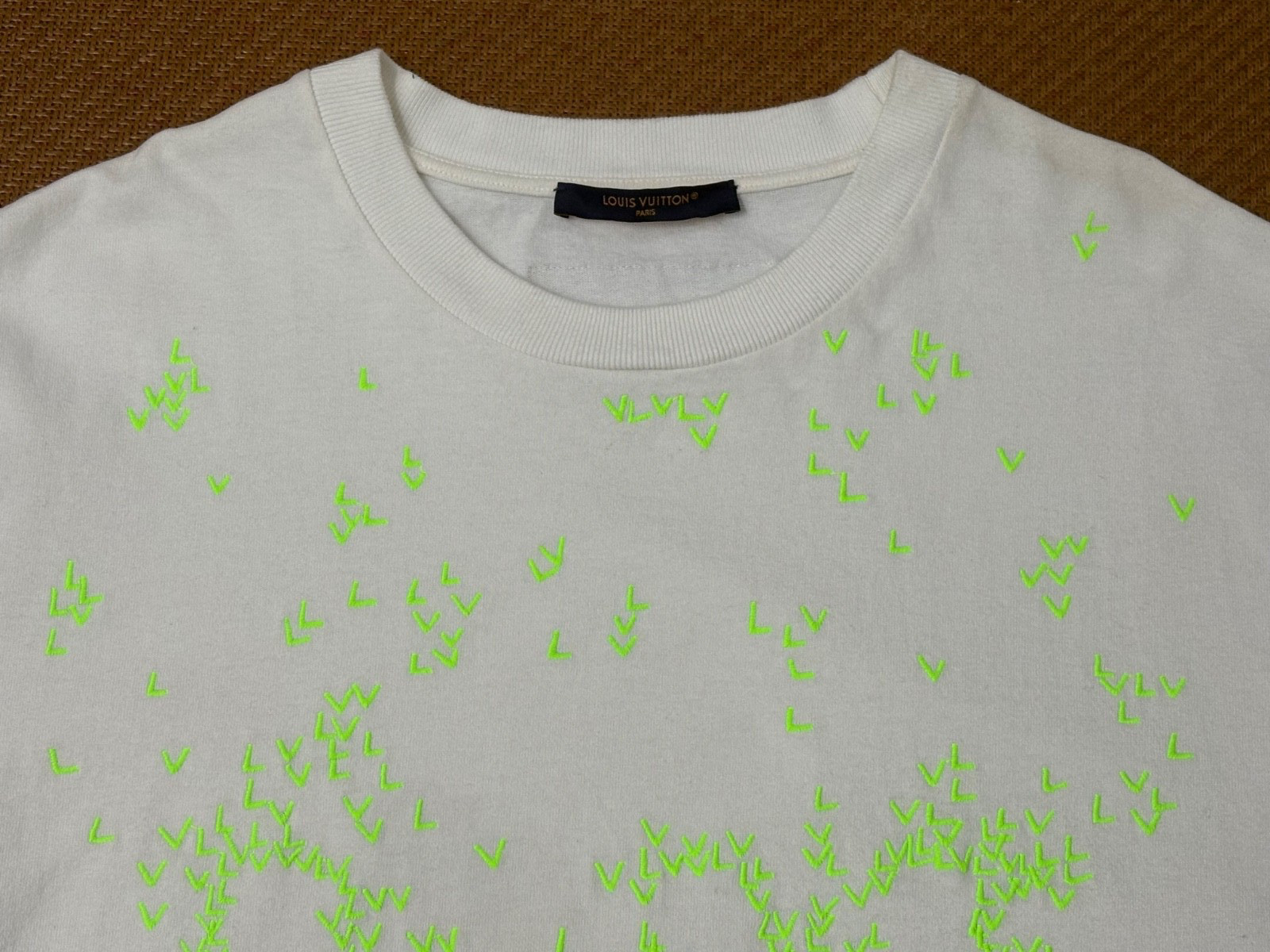 Louis Vuitton LV Logo Spell Out Embroidery Inside-out Heavy Cotton Shirt