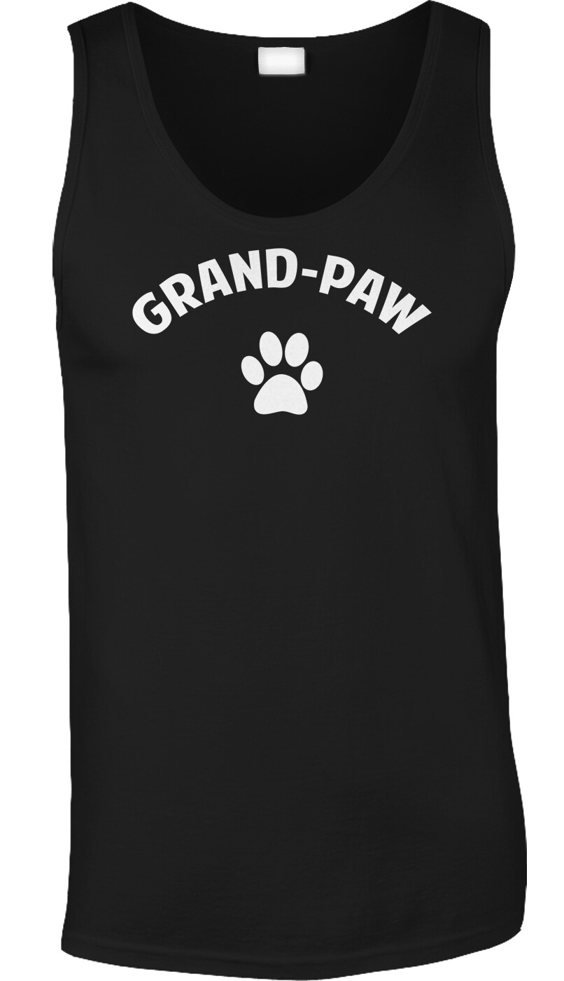 Grandpaw Furbaby Funny Pets Dogs Cats Family Grandfather Text Quote Mens Tank