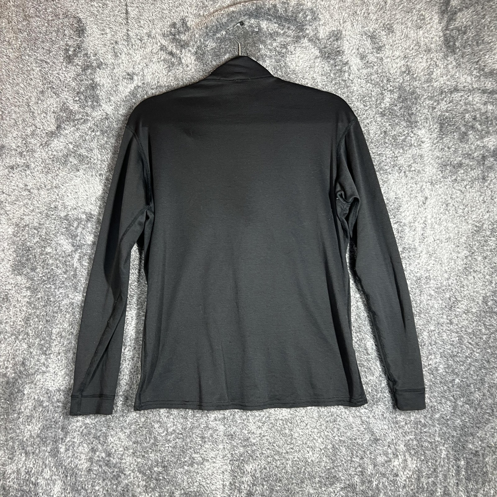 Patagonia Shirt Mens S Black Capilene Mock Neck 1/2 Zip Quick Dry Lightweight
