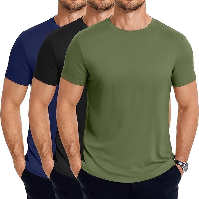 BILLIONHATS 36 Pack Mens Cotton Short Sleeve Lightweight T-Shirts (Small)