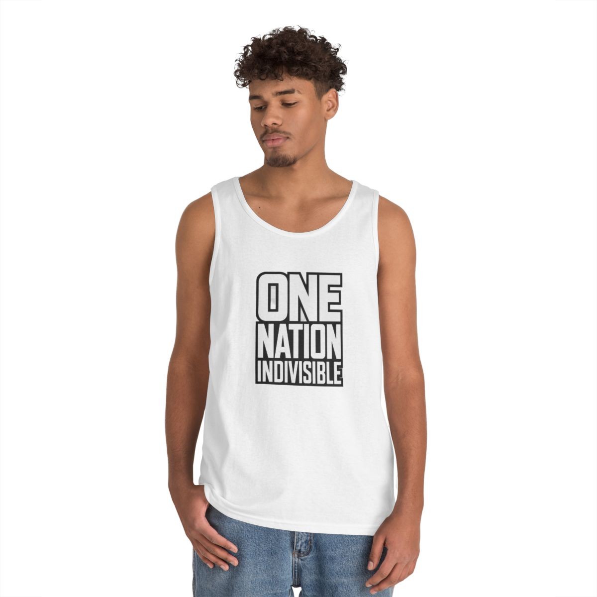 One Nation Indivisible USA Flag Unity Tank Top Unisex Made in USA