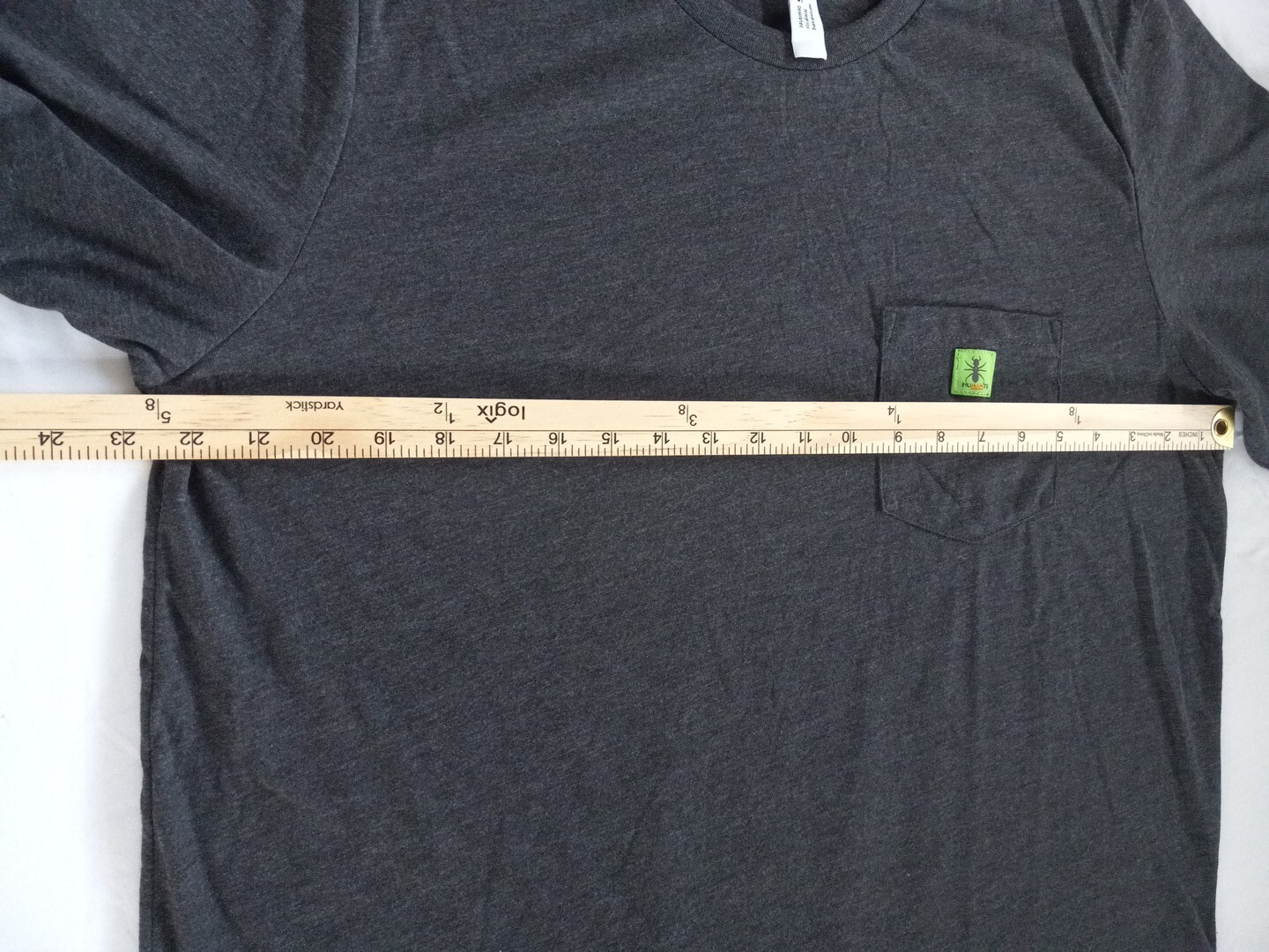 Humants Men’s XL Workwear /Outdoor Jersey Pocket Tee Dark Gray heather Cotton