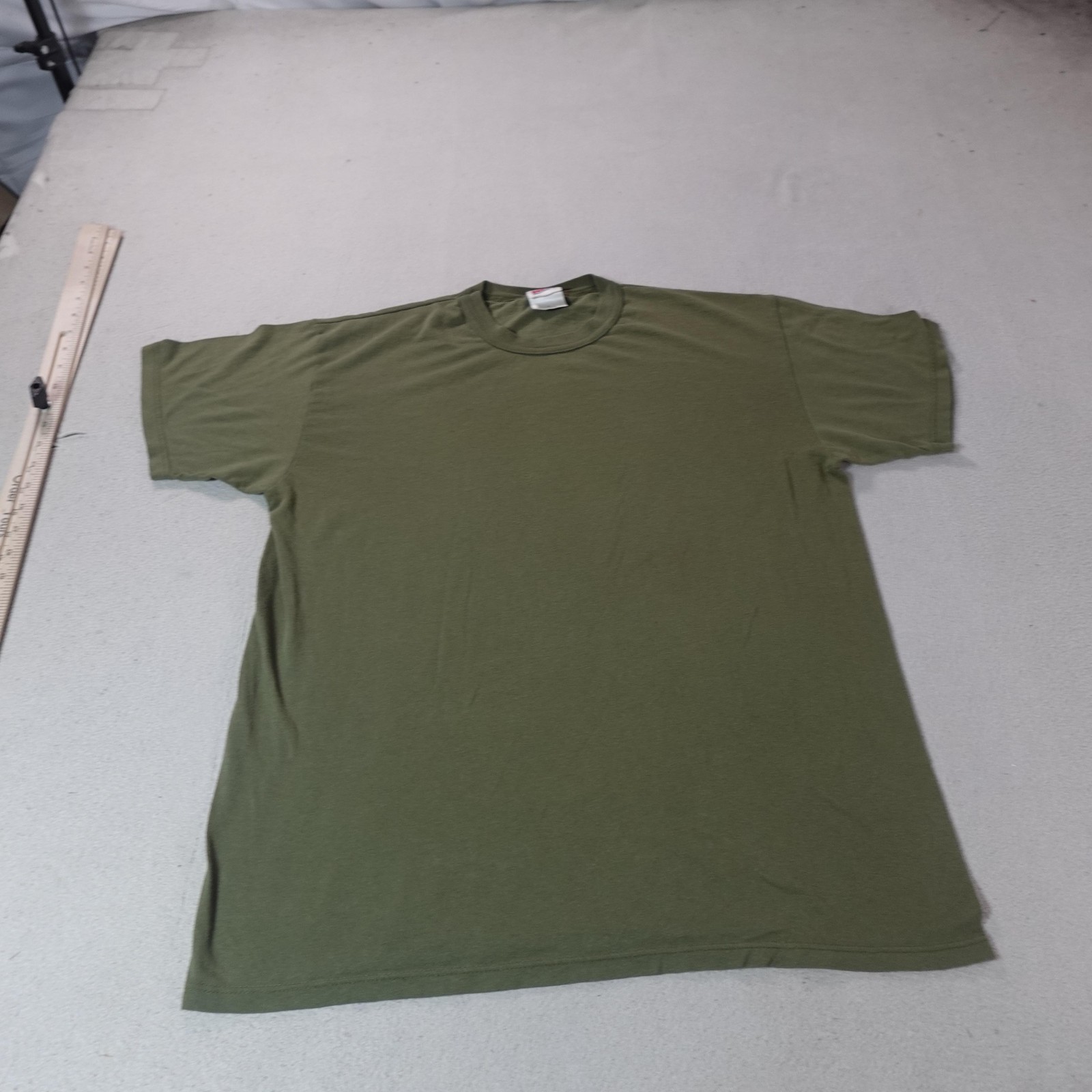 Vintage Soffe Military Shirt Mens Large Green USA Blank Army Casual Undershirt