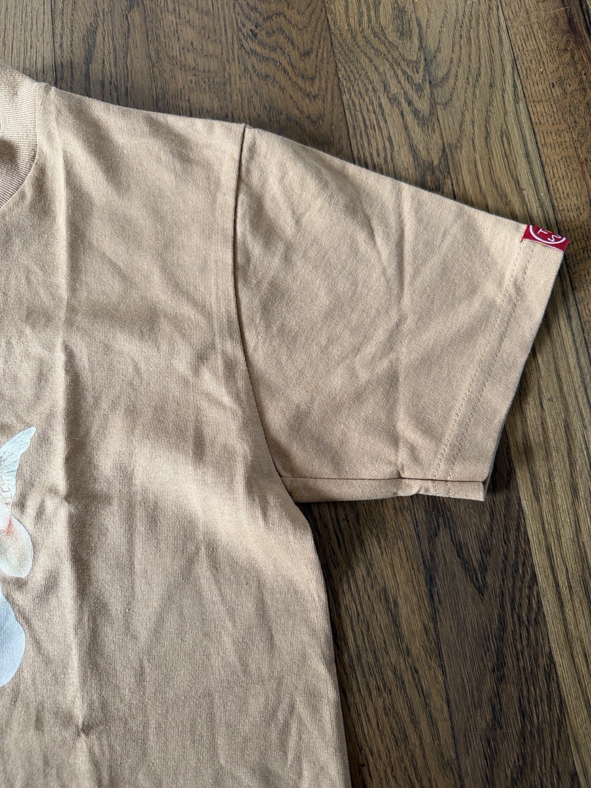 STV$H Unisex Cherub Angel Graphic Tee Tan Made In USA Size S