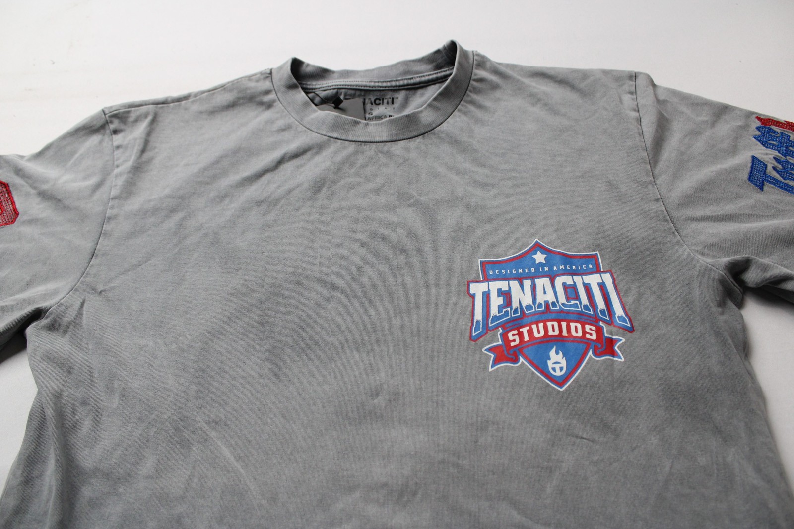 Tenaciti Studios Adult’s Short Sleeve Team USA T-Shirt JL3 Gray Small NWT