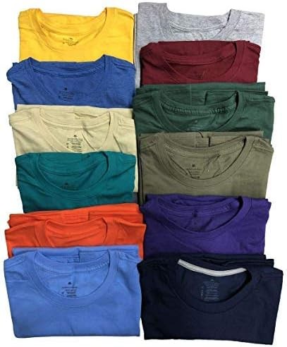 BILLIONHATS 36 Pack Mens Cotton Short Sleeve Lightweight T-Shirts (Small)