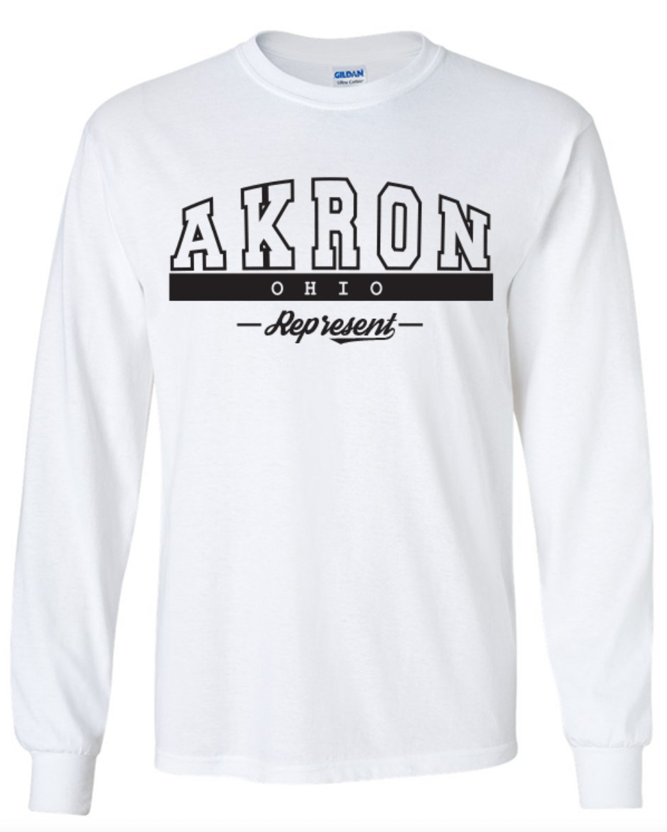 Akron Ohio State T-Shirt Long Sleeve Graphic Tees Unisex Apparel Design