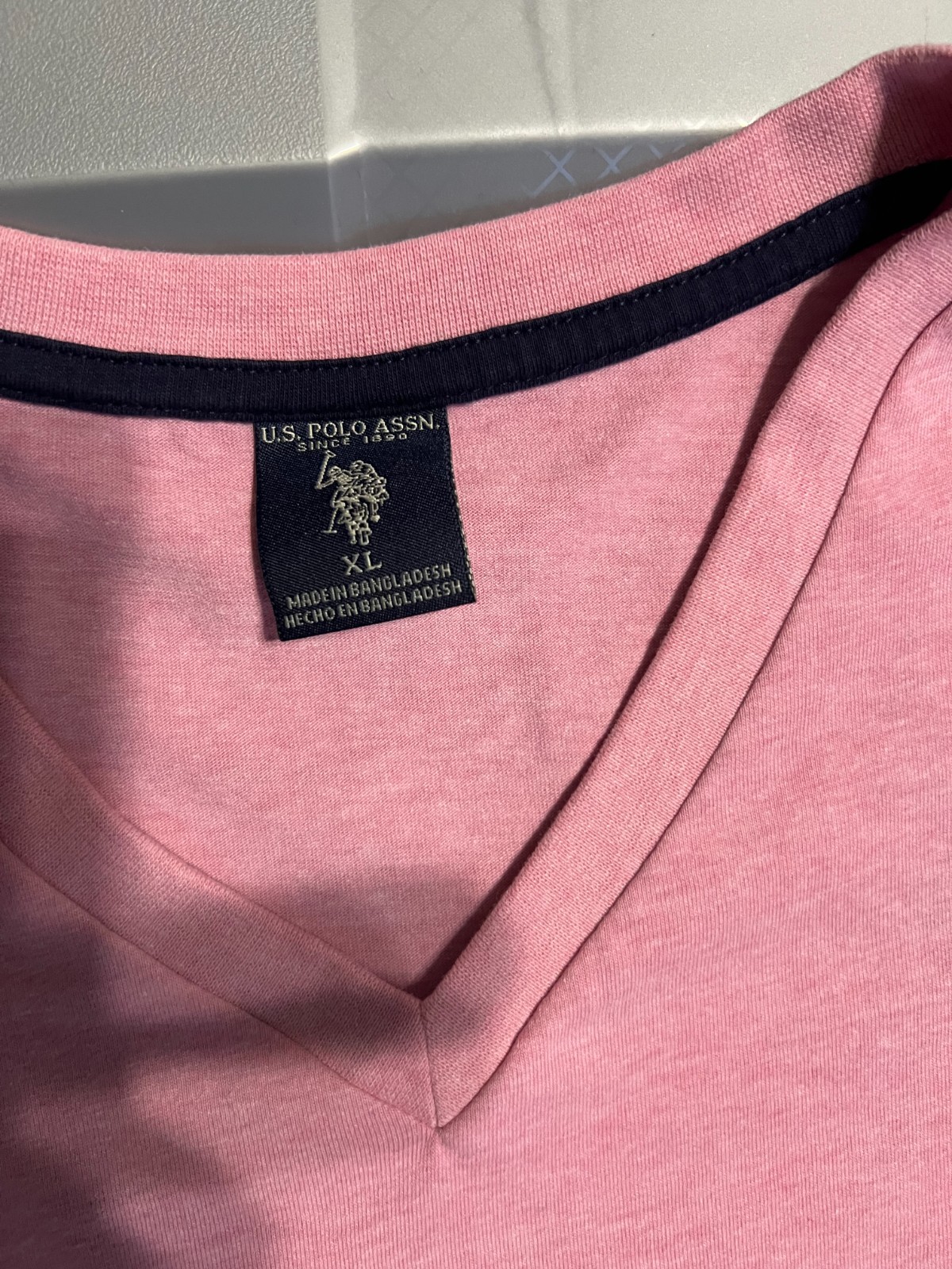 US Polo Association Mens T-shirt Pink