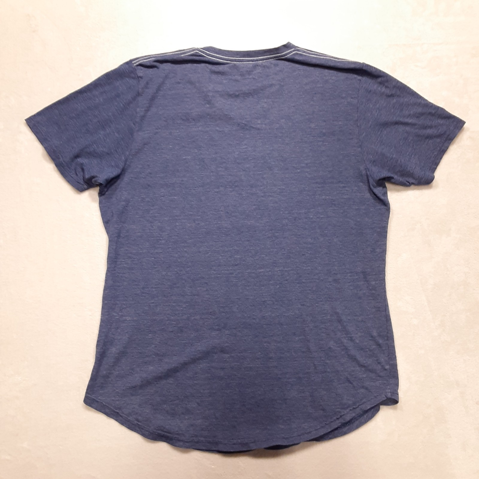 Goodlife Mens V-Neck T-Shirt Blue Heather 2XL Cotton Rayon Blend Short Sleeve