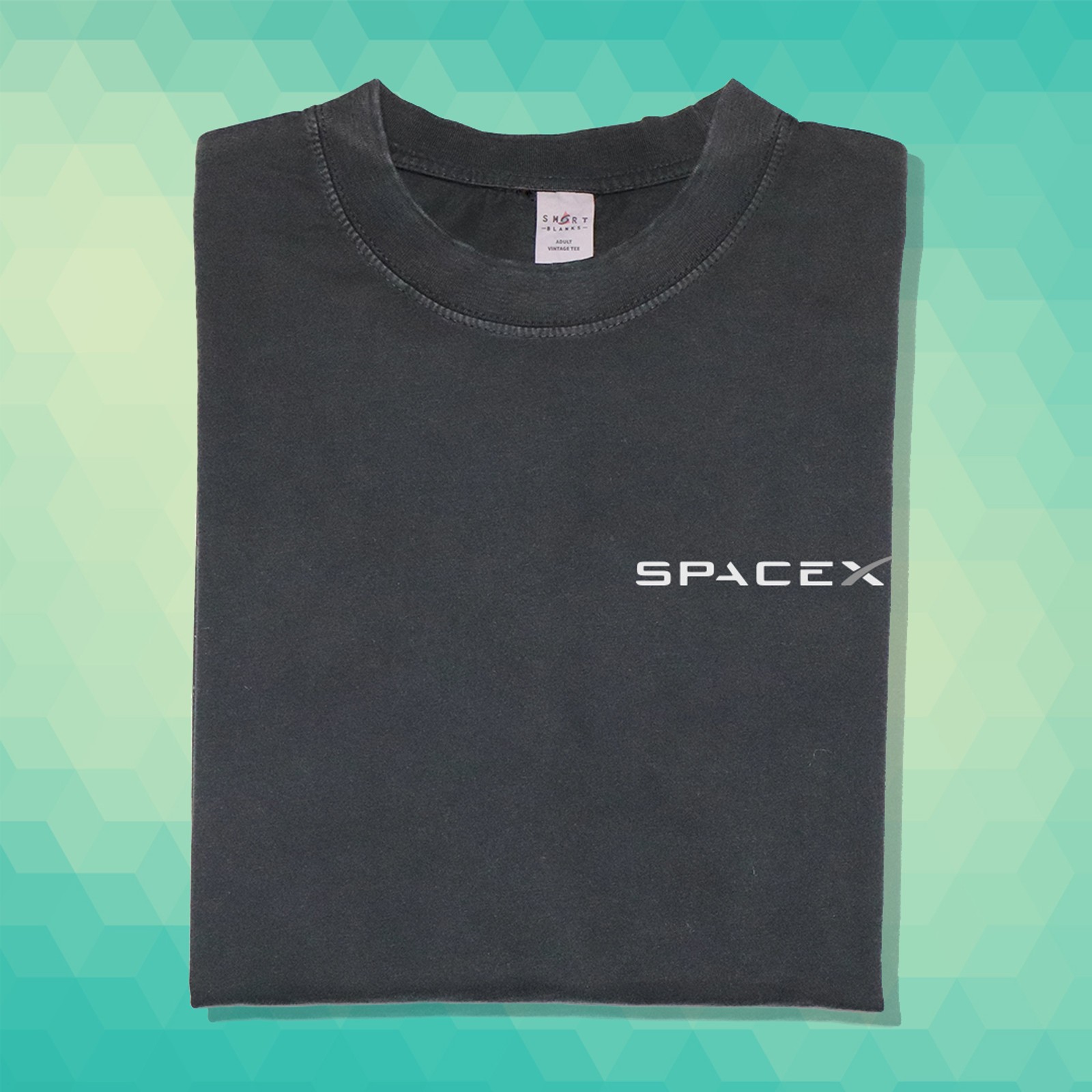 SpaceX Front & Back Print Vintage Premium Tee NASA Elon Musk Tesla Space X BFR
