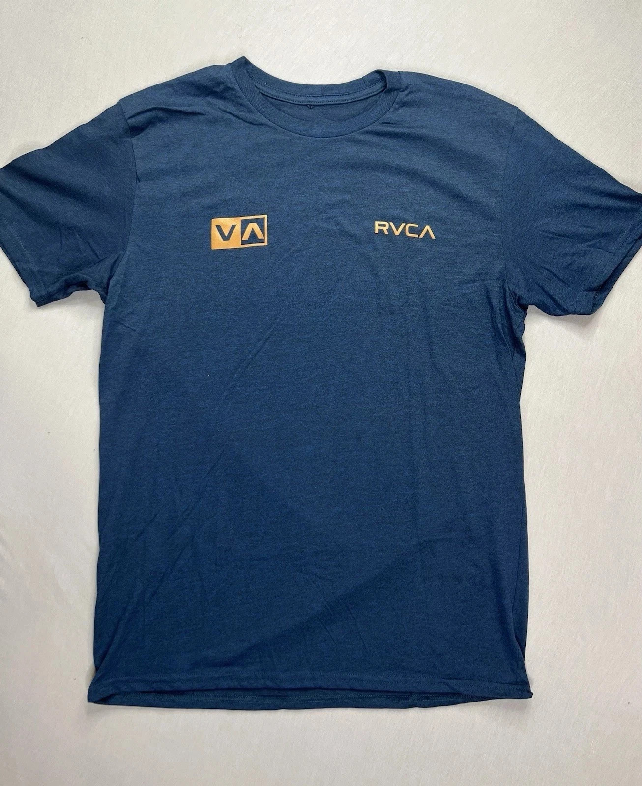 RVCA Mens Honey Graphic Print Short Sleeve Navy blue T Shirt TRENDING