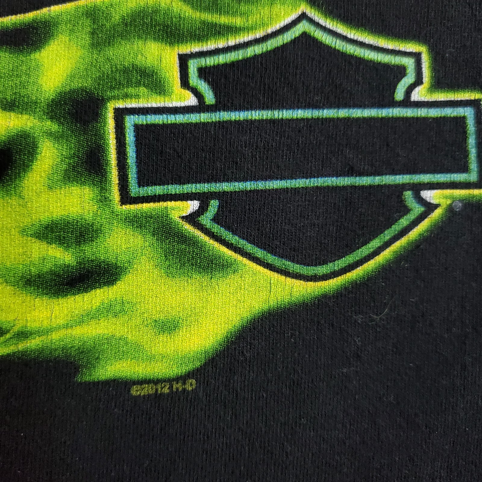 Harley Davidson T Shirt Mens Sz Large Black Rommel Smyrna DE Bike Jet Eagles USA