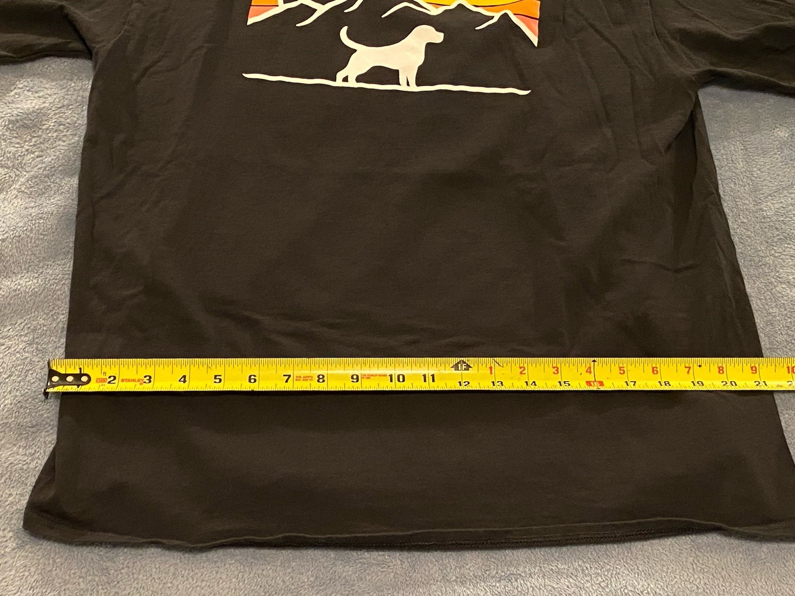 Dog Skater Hiker Black T Shirt Men’s L, Life Is Good Dog, Patagonia Like Style