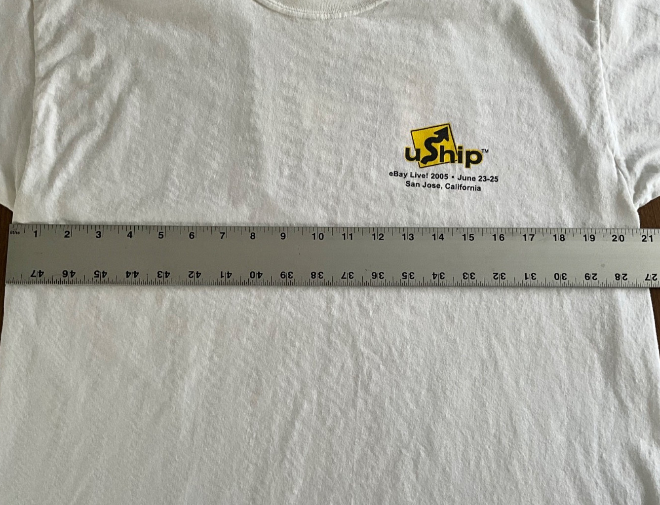 Vintage 2005 uShip eBay Live! San Jose Promo T-Shirt Large Gildan White Tech Tee