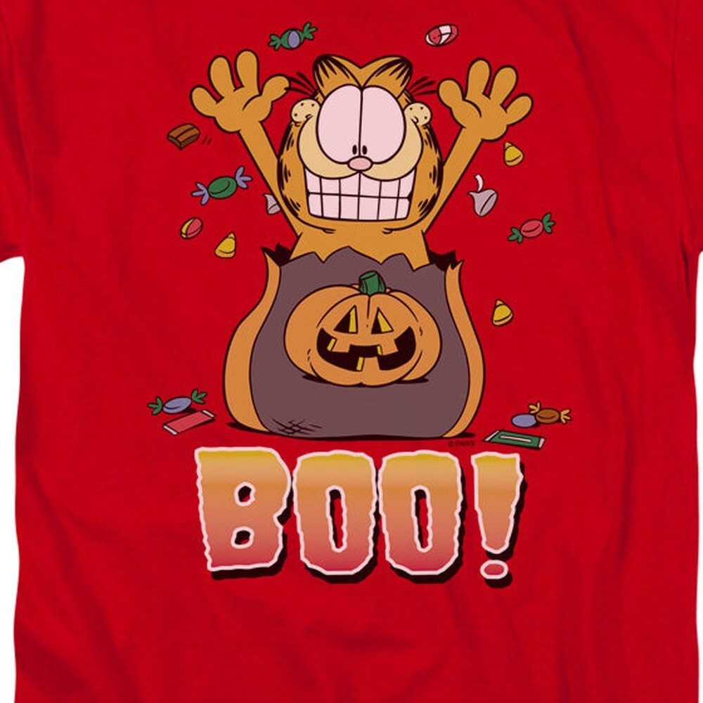 Garfield Boo! Licensed Adult Unisex T-Shirt Regular Fit Tee SM-3X