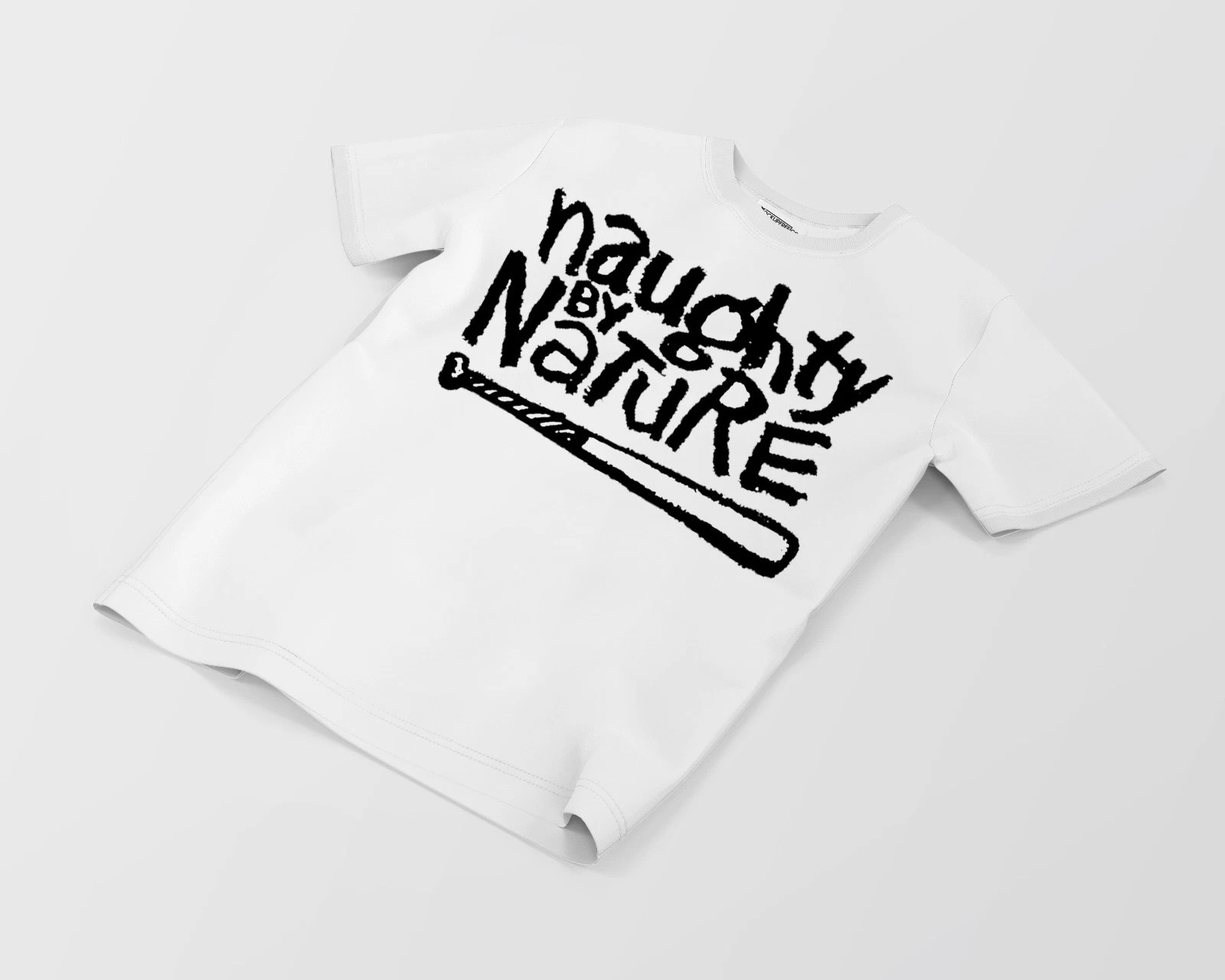 Naughty Classic Fit Cotton T-Shirt available in black or white, sm-2xl
