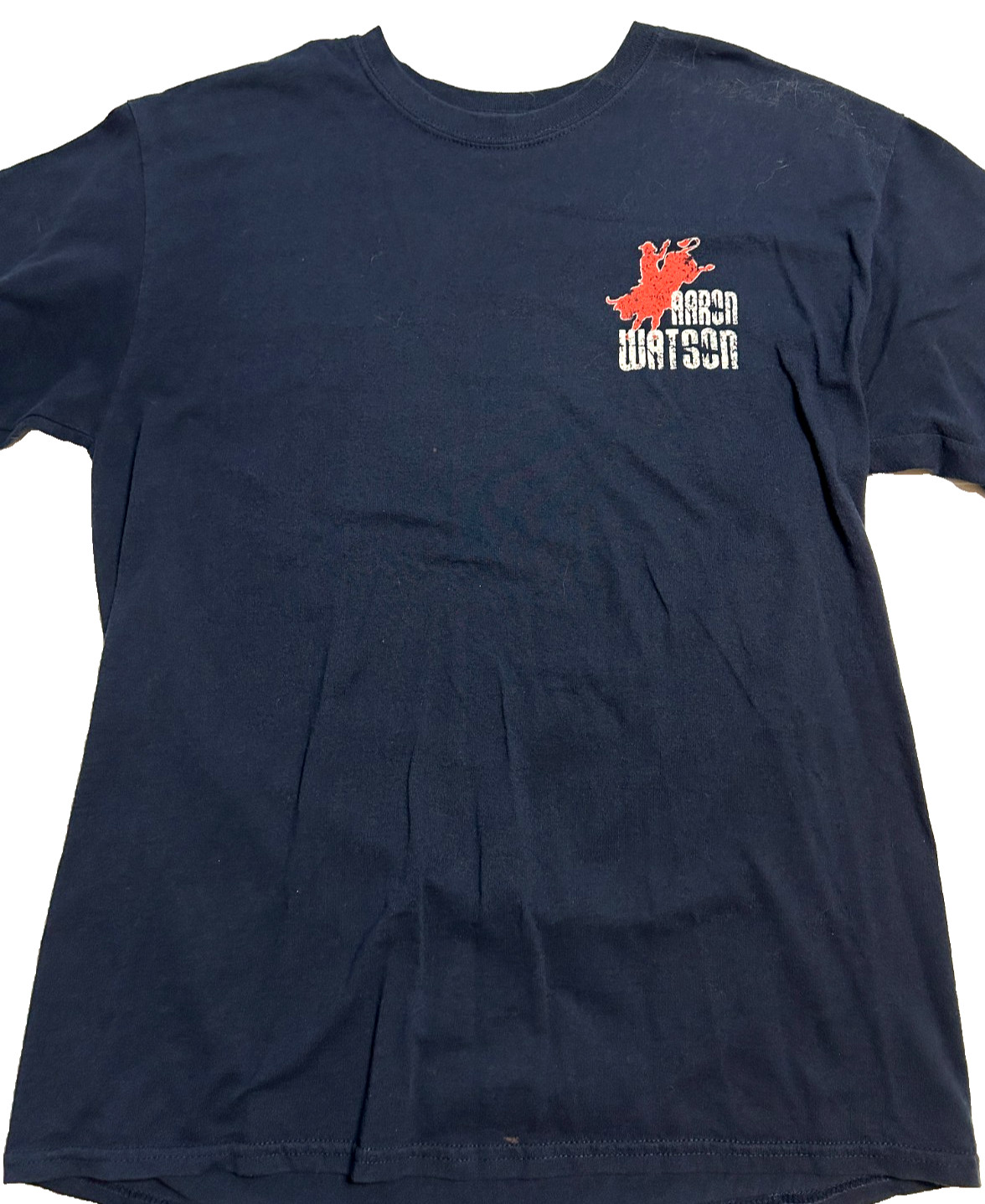 GILDAN * Aaron Watson Navy T-Shirt * God Bless Lane Frost * July in Cheyenne * L
