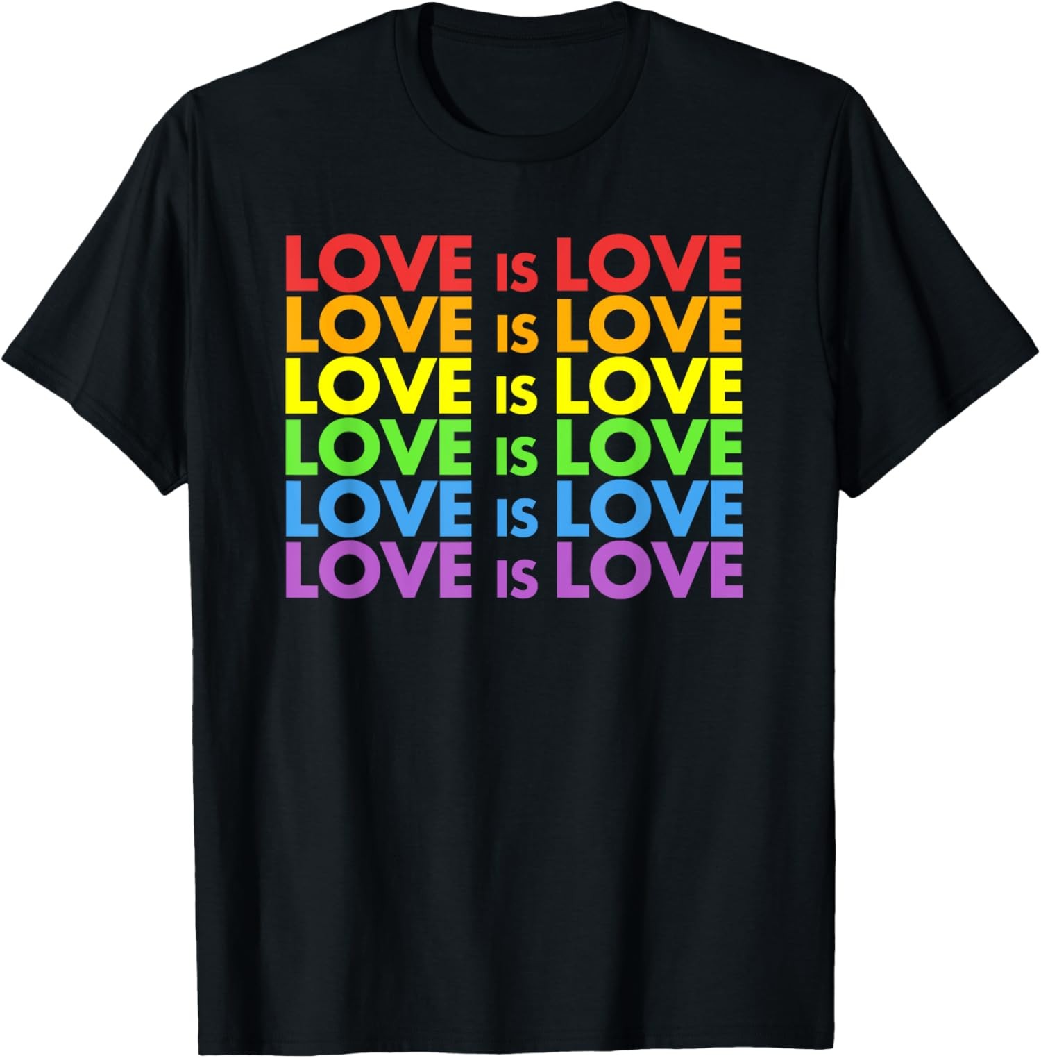 Pride March Rainbow LGBT Equality Love is Love T-Shirt