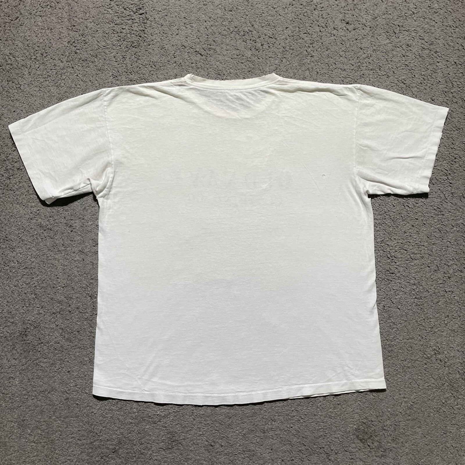 Vintage Old Navy T Shirt Mens Large White Single Stitch Distressed USA Made 1990