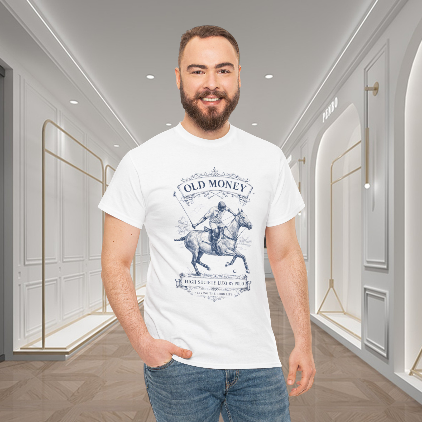 Old Money High Society Luxury Polo Graphic T-Shirt