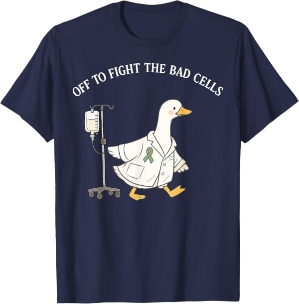 Off to Fight The Bad Cells Goose Cancer Awareness T-Shirt