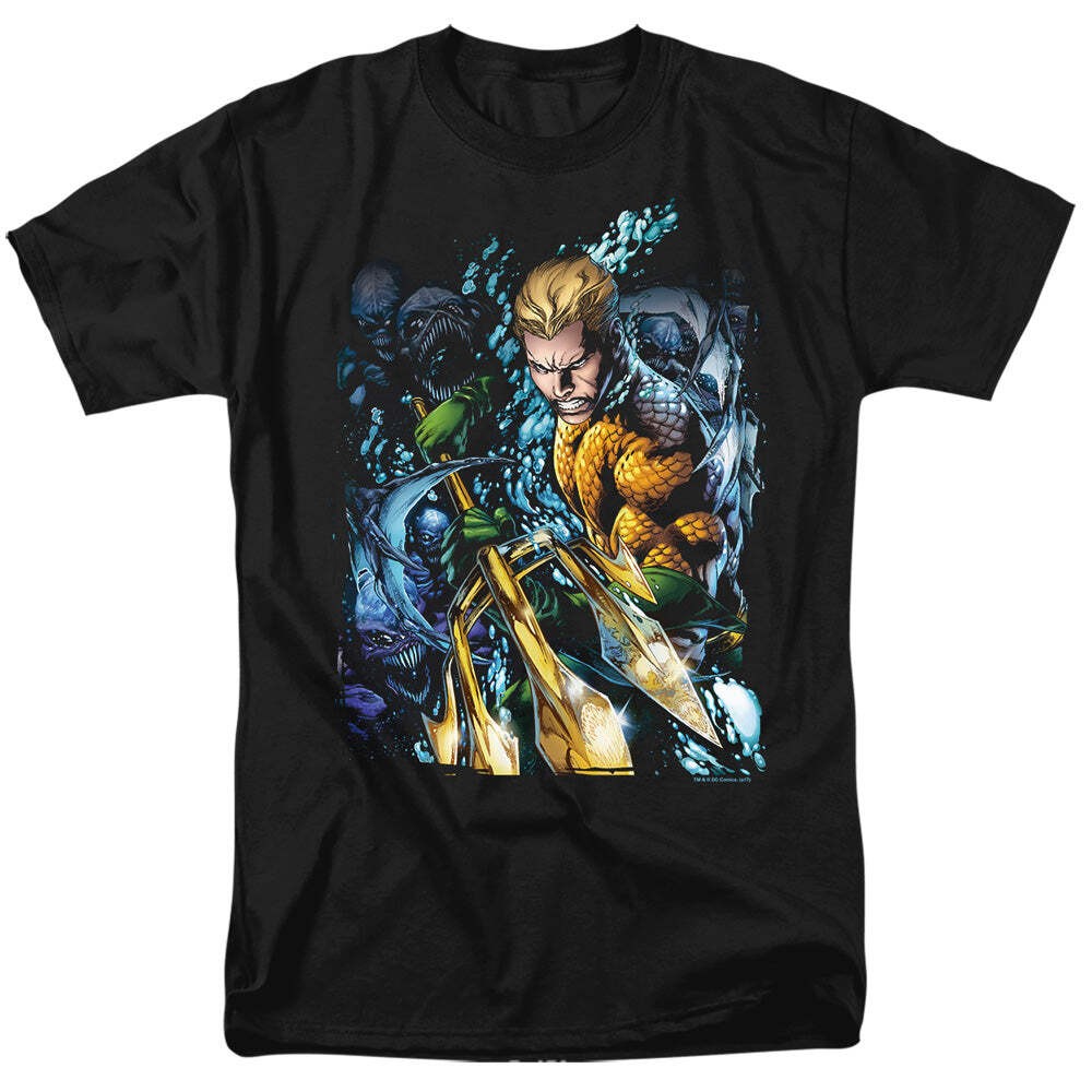 JLA Aquaman #1 Licensed Adult Unisex T-Shirt Regular Fit Tee SM-3X