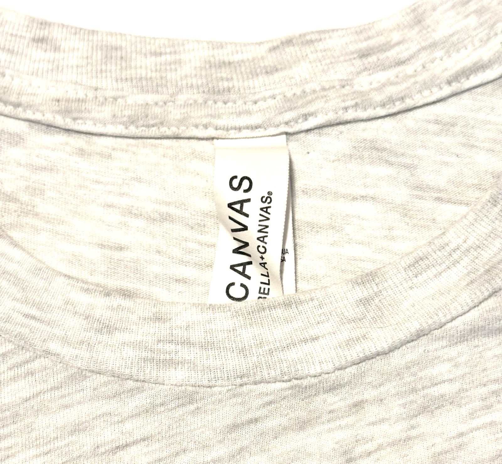 Bella+Canvas Unisex Gray Cotton Blend Jersey Graphic 90s Crew T-Shirt M