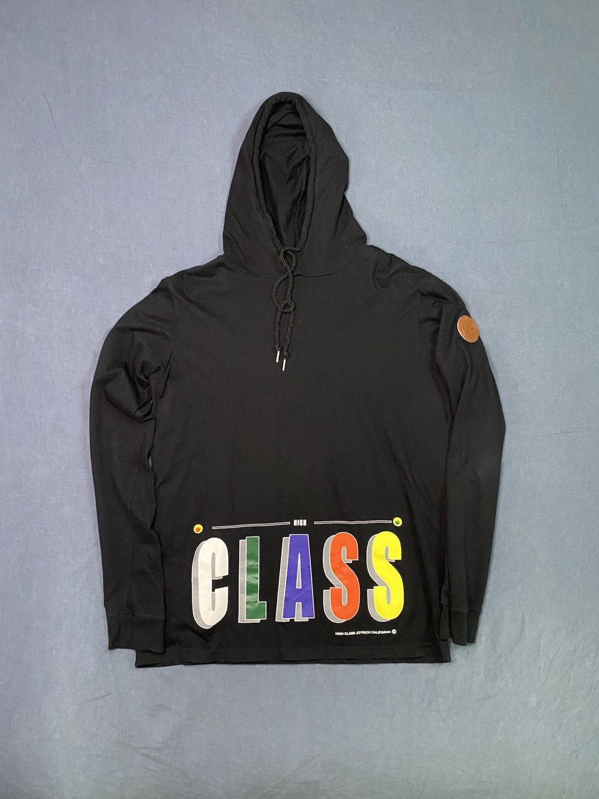 Joyrich High Class Long Sleeve Hooded Shirt Cotton Mens Large Graphic Print Logo