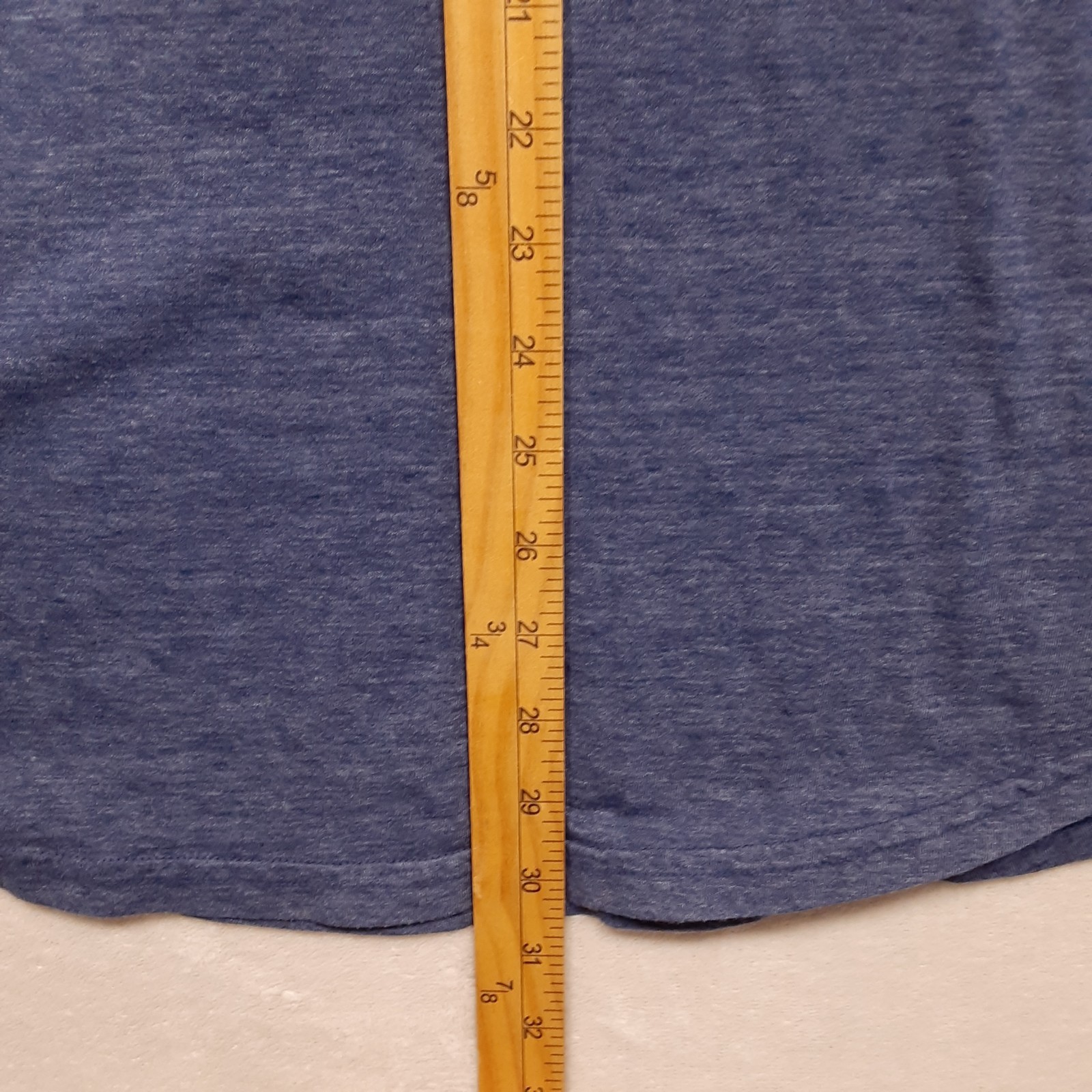 Goodlife Mens V-Neck T-Shirt Blue Heather 2XL Cotton Rayon Blend Short Sleeve