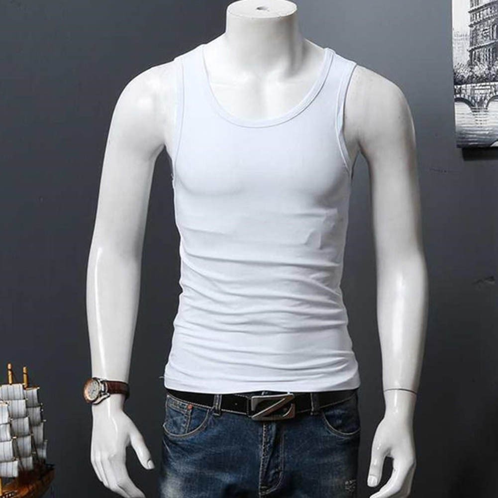 Men’s U-Neck Sleeveless Sports Tank Top for Gym Fitness Training and Activity
