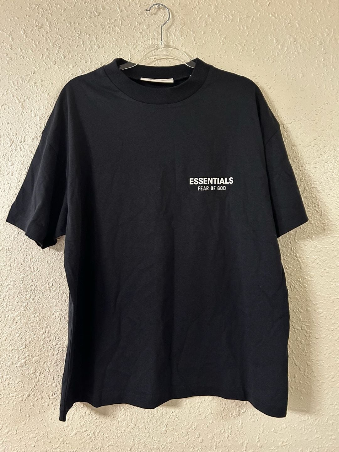Fear of God Essentials Classic Short Sleeve Crewneck T-Shirt in Jet Black