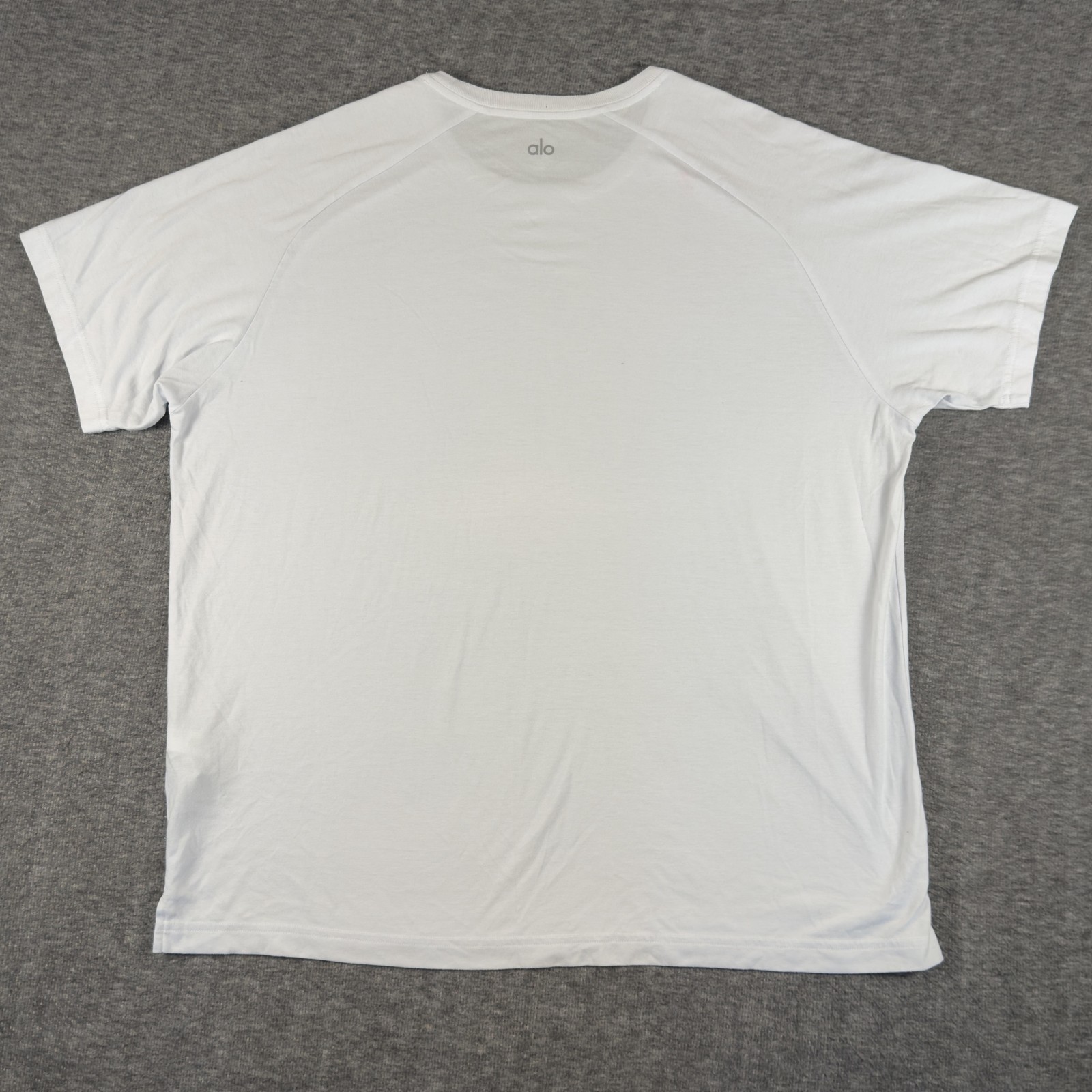 Alo Shirt Mens 2XL White Tagless Tri Blend Jersey Crewneck Tee T-Shirt Soft