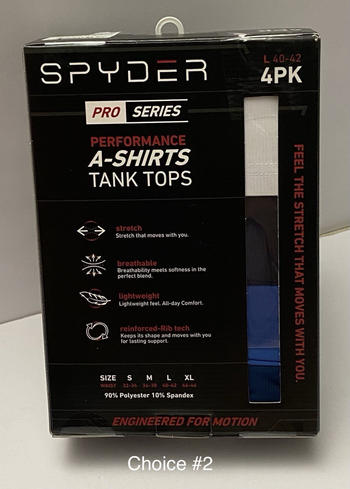 Spyder Pro Series Men’s Tank Tops Performance – Engineered For Motion 4-Pack